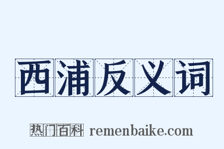 西浦反义词是什么意思的图片